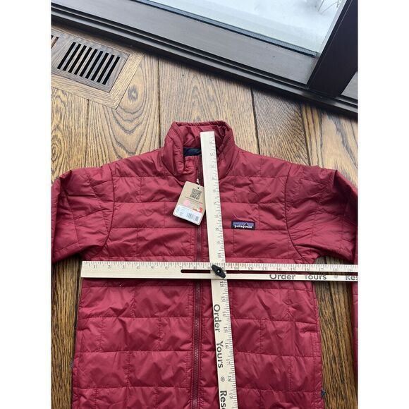 Patagonia Kid's Nano Puff Brick Quilt Wax Red Winter Jacket Size Medium (10) - Picture 5 of 6